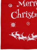 Red Felt Merry Christmas & Sleigh Silhouette Gift Santa Sack - 88cm