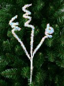 38cm Iridescent Sequin Curly Swirl Spray Christmas Tree Clip Pick