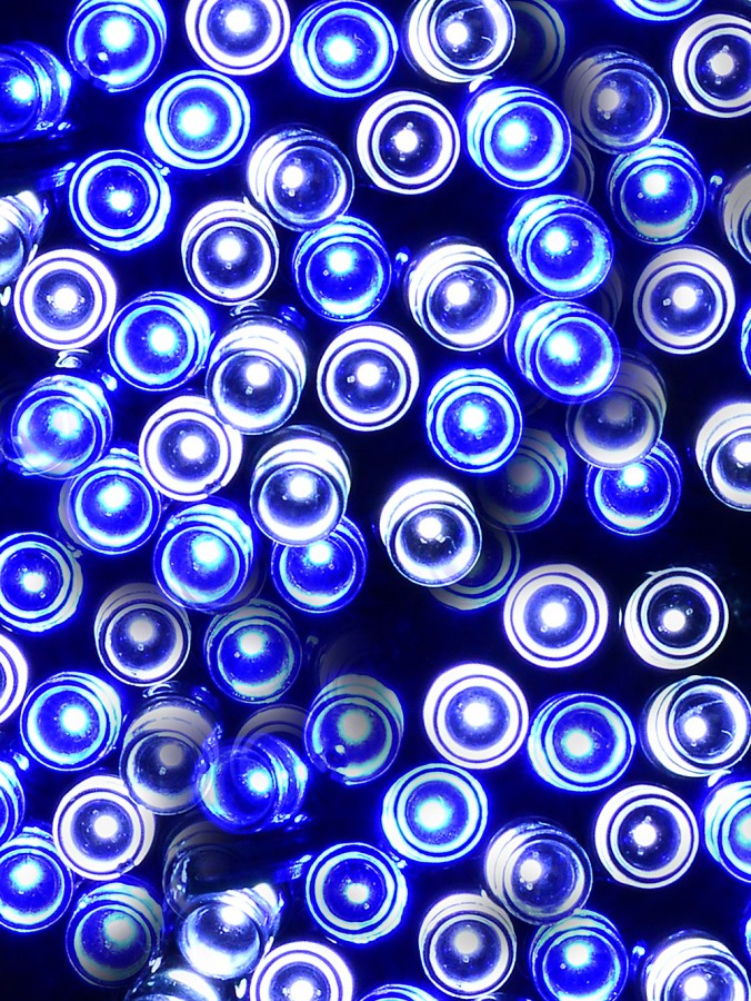 1000 Blue & Cool White LED String Fairy Lights 8 Function | 50m