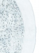 White With Silver Sequin Starburst Pattern & Fur Trim Tree Skirt - 1.2m