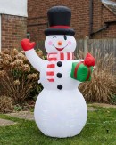2.1m Winking & Greeting Snowman With LED Disco Light | Outdoor Inflatable