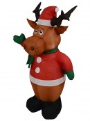 Adorable Waving Reindeer Illuminated Christmas Inflatable Display - 1.2m