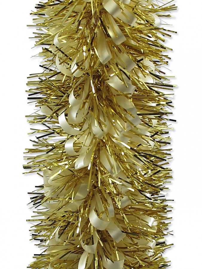 Champagne & Gold Looped Tinsel Garland - 2.7m