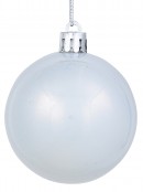 32x 60mm & 15cm Silver Matte, Shiny, Pearl & Glitter Christmas Baubles
