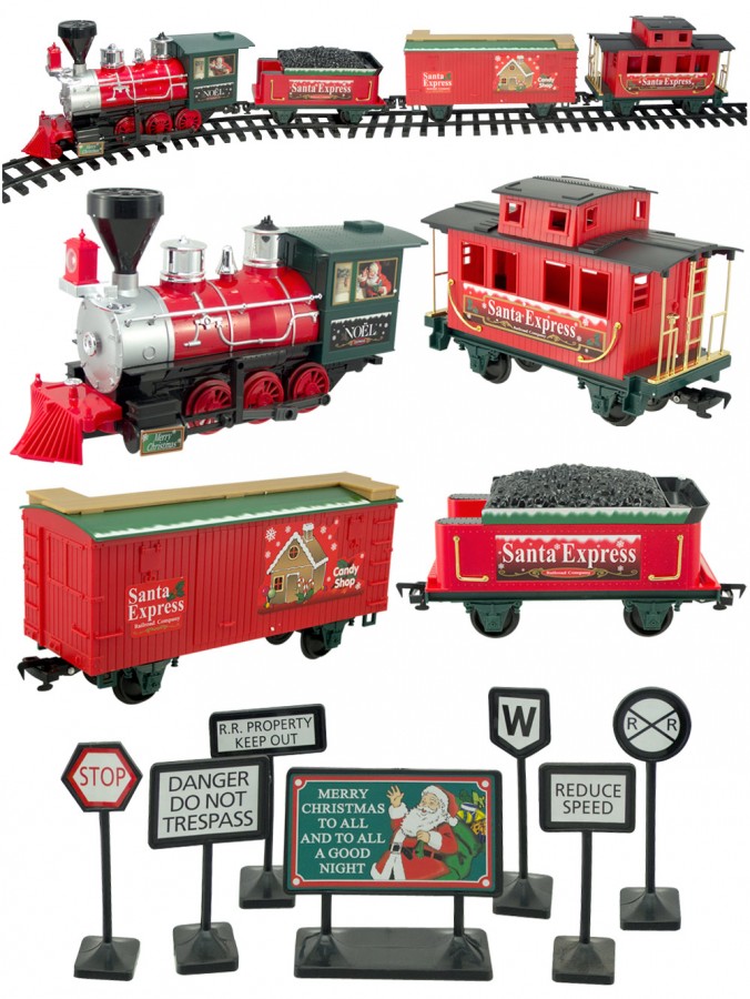 Santa Express Deluxe Train Set - 27 Piece  Animation 