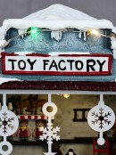 Santa Toy Factory With Animated Elves LED Christmas Village Scene - 26cm