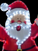 Santa With LED Rope Light Motif - 80cm