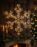 64cm Twinkle Starburst Snowflake Warm & Cool White LED Light Display