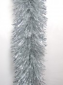 Silver Metallic 8ply Classic Christmas Tinsel Garland - 10cm x 5m