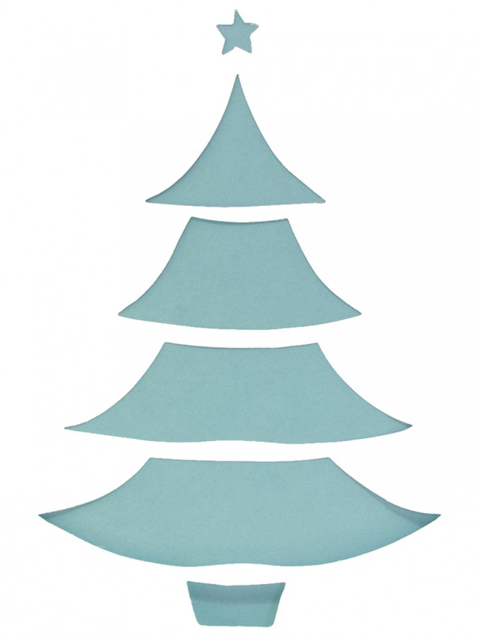 Christmas Tree Window Stencil - 25cm  Christmas 