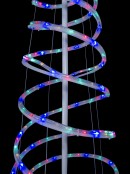 Multi Colour LED Rope Light 3D Spiral Christmas Tree With Star - 1.8m