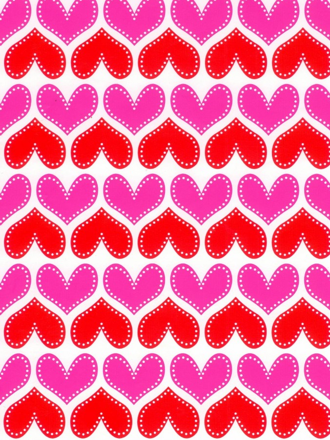 Hearts Pattern Christmas Wrapping Paper - 50m