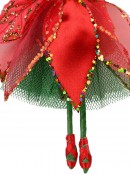 Red Dress & Wings Christmas Fairy Hanging Ornament - 18cm