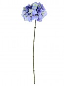 Blue With Green Hydrangea Floret Cluster Christmas Long Stem - 18cm Wide