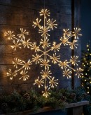 64cm Twinkle Starburst Snowflake Warm & Cool White LED Light Display