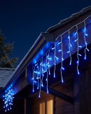 420 Blue & Cool White LED Icicle Lights 8 Function With Memory Hold | 10m