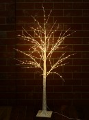 Neutral White LED On White Branch 3D Outdoor Christmas Birch Tree - 1.2m