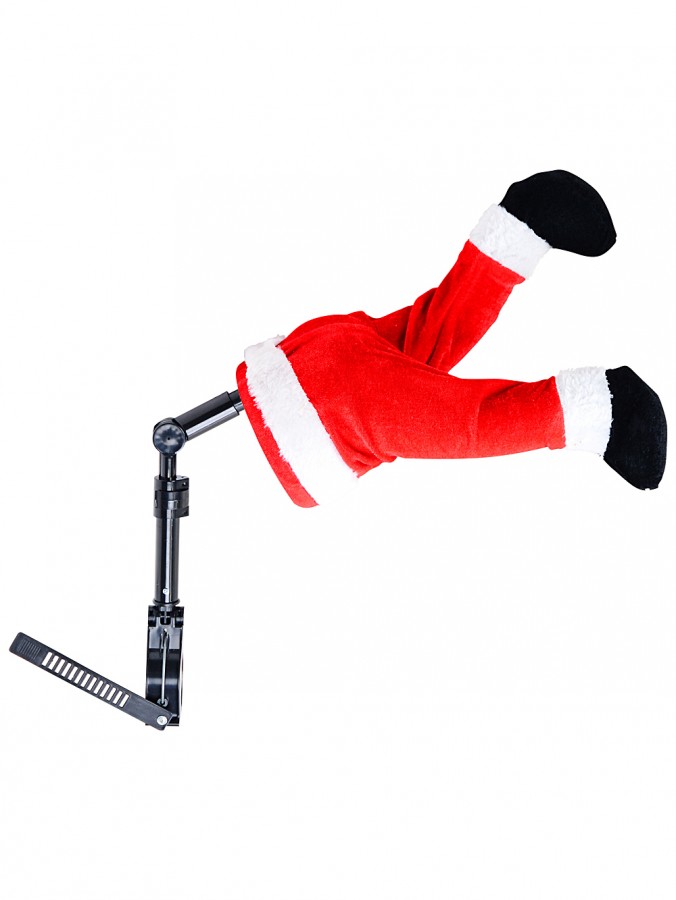 Animated Kicking Santa Claus Stuck In Your Tree Plush | 34cm