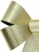 45cm Large Gold Glitter Thread Stripe Christmas Bow