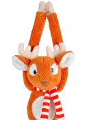 Cute & Cuddly Hanging Reindeer Christmas Plush Toy - 19cm