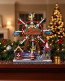33cm Animated Musical Christmas Ferris Wheel With Multi Colour LED Lights