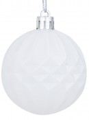 35x 60mm Silver Pearl, Matte, Glitter & Matte White Christmas Baubles