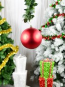 20cm Shiny Metallic Red Large Display Christmas Bauble