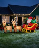 2.4m Large Santa, Sleigh & Reindeer | LED Outdoor Inflatable