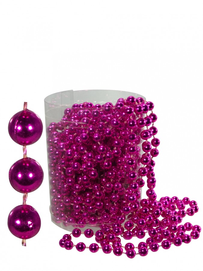 Metallic Fuschia Bead Garland - 10m