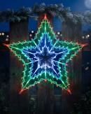53cm Concentric Stars Multi Colour LED Outdoor Christmas String Light Display