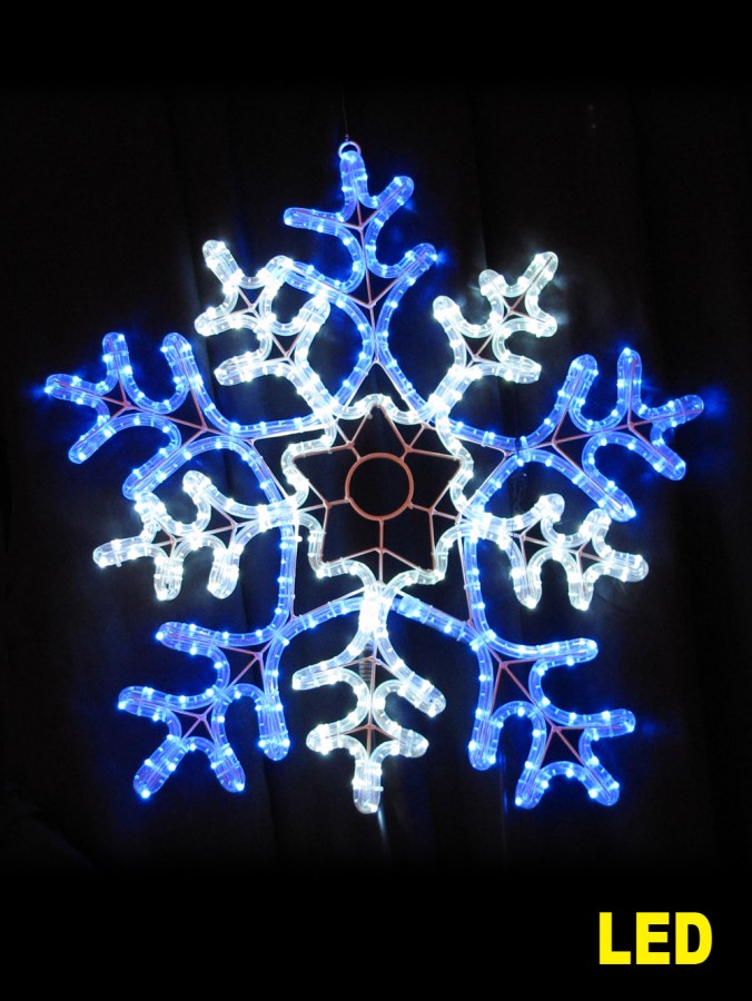 LED Snowflake Rope Light Silhouette - 60cm