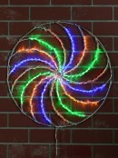 Multi Colour LED Spiral Catherine Wheel Firework String Light Silhouette - 91cm