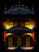 17 Piece Christmas Village Set With Theatre, Bookshop & Gift Store Figures