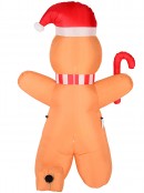 1.8m Gingerbread Man With Candy Cane | LED Outdoor Inflatable