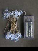 20 Stars With Cool White LED Bulb Christmas String Battery Lights - 2m