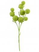 52cm Light Lime Green Flocked Bauble Spray Long Christmas Stem