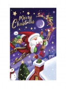 Cute Design With Metallic Highlights Christmas Greeting Cards - 10 x 175mm