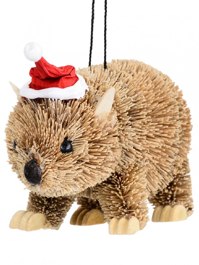 Wombat Australian Native Wildlife Christmas Hanging Decoration - 80mm