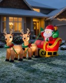 2.4m Large Santa, Sleigh & Reindeer | LED Outdoor Inflatable
