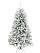 Dual Colour Pre-Lit Moderately Flocked Christmas Tree With 598 Tips - 1.8m