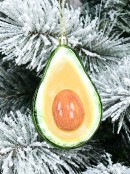 11cm Glossy Avocado Figurine Christmas Tree Ornament