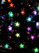 Multi Colour Fibre Optic Christmas Tree With 85 Tips & LED Stars - 90cm