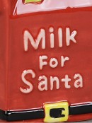 Milk Jug & Cookie Plate For Santa Ceramic Christmas Ornament - 2 Piece Set
