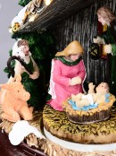 Nativity Tree Stable With Animated Angel & Manger LED Christmas Scene - 42cm