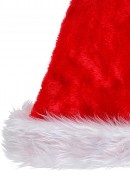 Plush Red Traditional Christmas Santa Hat - One Size Fits Most