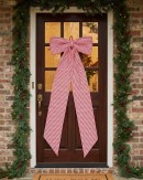 Red & White Candy Cane Stripe Front Door Bow & Ribbon Sash | 1.6m