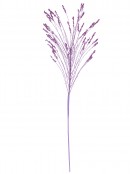 Light Orchid Lavender With Glitter & Sequins Christmas Long Stem - 24cm Wide