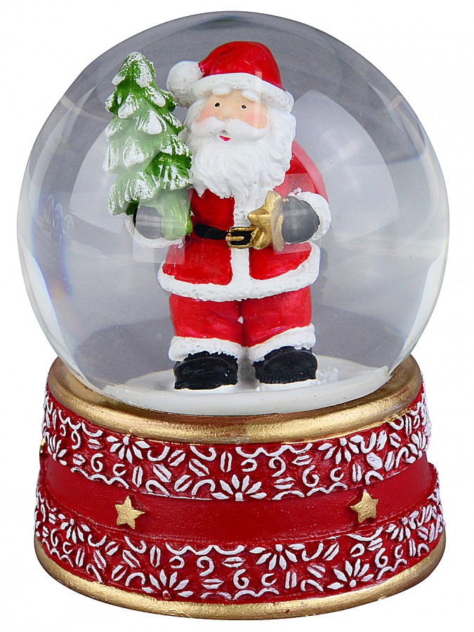 85mm Santa & Christmas Tree Mini Waterball Snow Globe Ornament