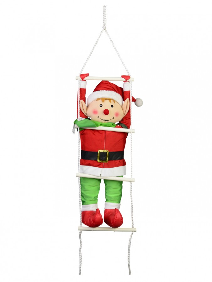 Padded Elf Climbing Ladder Outdoor Decoration 87cm Large Decor