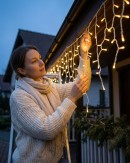 1660 Warm White LED Icicle String Lights 8 Function With Timer | 50m
